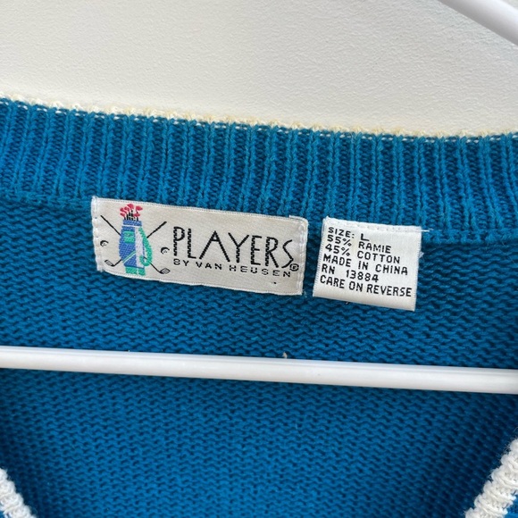 Van Heusen Blue Players Golf Sweater - Picture 4 of 6